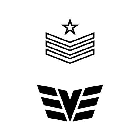 Military Wave Logo Template vector symbol natureのイラスト素材