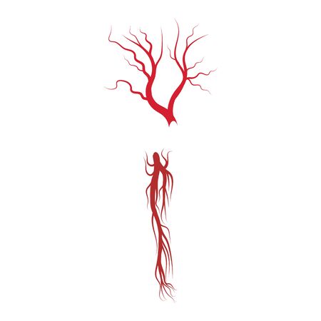 Veins Logo Template vector symbol natureのイラスト素材