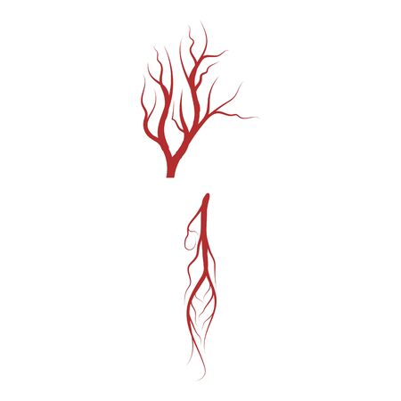 Veins Logo Template vector symbol natureのイラスト素材