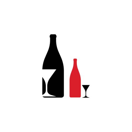 Wine icon Vector Illustration design Logo templateのイラスト素材