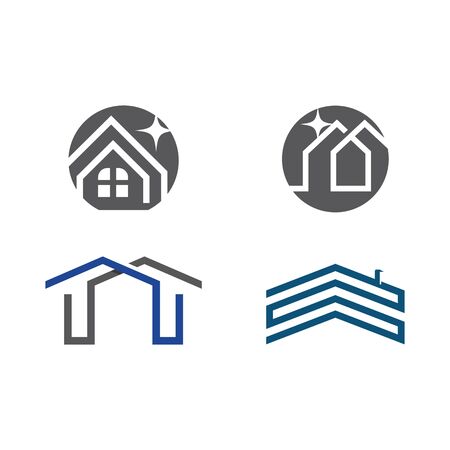 Set Property and Construction Logo Template vector symbol natureのイラスト素材