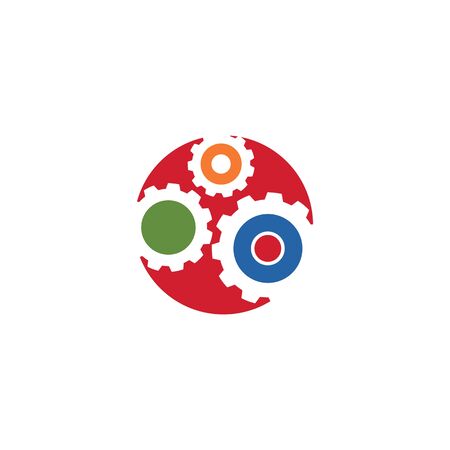 Gear Logo Template vector icon illustration designのイラスト素材