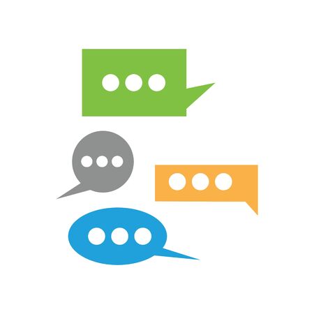 Buble chat icon Vector Illustration design Logo templateのイラスト素材