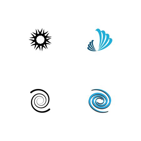 Set Vortex  Logo Template vector symbol natureのイラスト素材