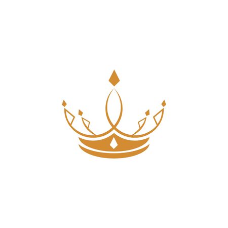 Crown Logo Template vector icon illustration designのイラスト素材
