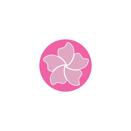 Beauty plumeria icon flowers design illustration Templateのイラスト素材