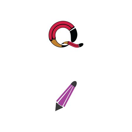 Pencil Logo Template vector symbol natureのイラスト素材