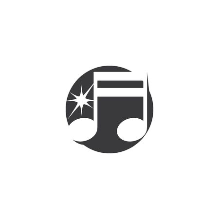 Musik note Logo Template vector symbol natureのイラスト素材