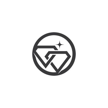 Diamond Logo Template vector icon illustration designのイラスト素材