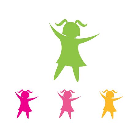 Kids Logo Template vector symbol natureのイラスト素材