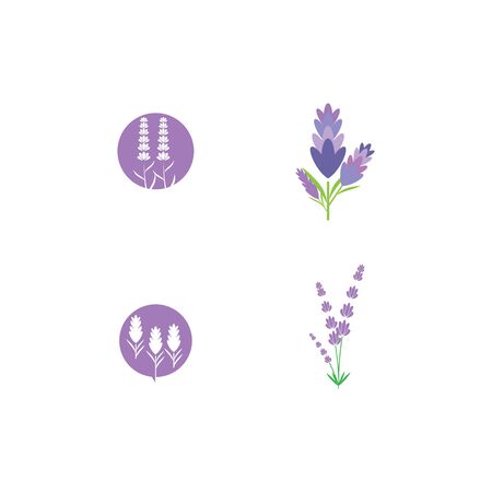 Set Lavender Logo Template vector symbol natureのイラスト素材