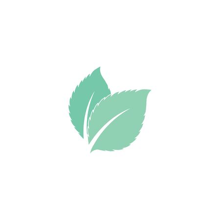 Leaf Mint Logo Template vector symbol natureのイラスト素材