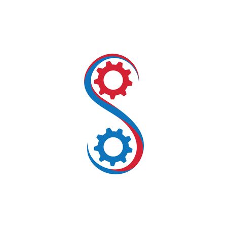 Gear Logo Template vector icon illustration designのイラスト素材