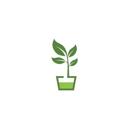 Green garden green leaf Logo Template vector symbol natureのイラスト素材