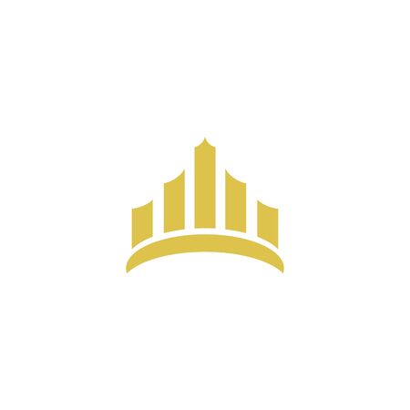 Crown Logo Template vector icon illustration designのイラスト素材