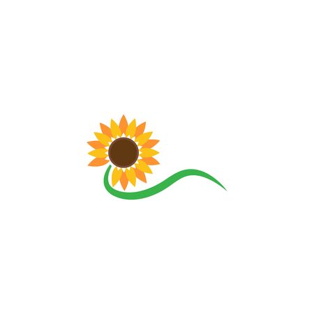 Sun Flower Logo Template vector icon illustration designのイラスト素材