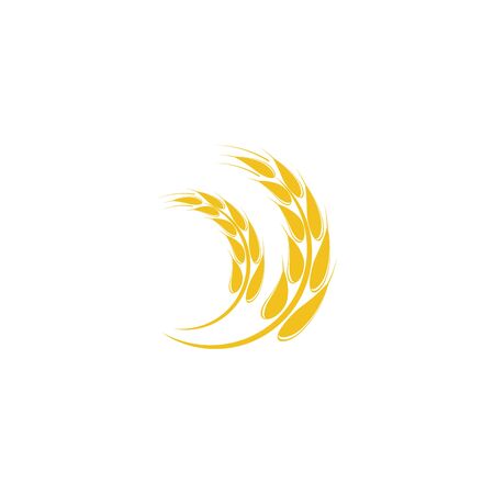 Wheat Logo Template vector symbol natureのイラスト素材