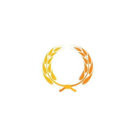 Wheat Logo Template vector symbol natureのイラスト素材