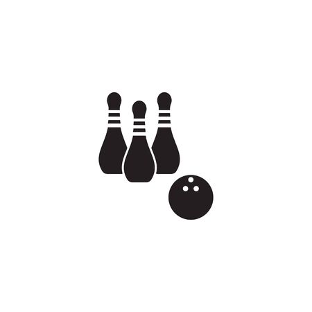 Bowling pin Logo Template vector icon illustration designのイラスト素材