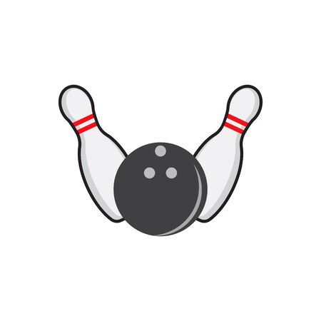 Bowling pin Logo Template vector icon illustration designのイラスト素材