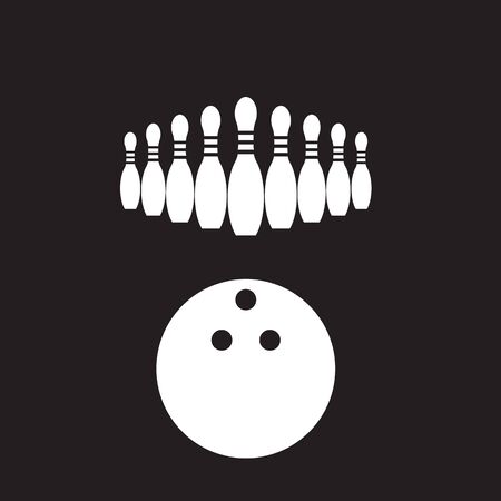 Bowling pin Logo Template vector icon illustration designのイラスト素材