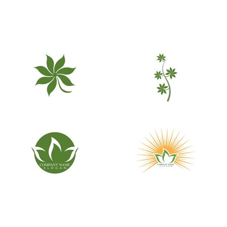 Set Leaf  Template vector symbol natureのイラスト素材