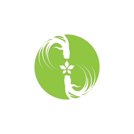 Ginseng  Logo Template vector symbol natureのイラスト素材