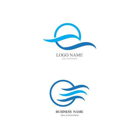 Waves Logo Template vector symbol natureのイラスト素材