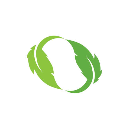 Leaf  ecology Template vector symbol natureのイラスト素材
