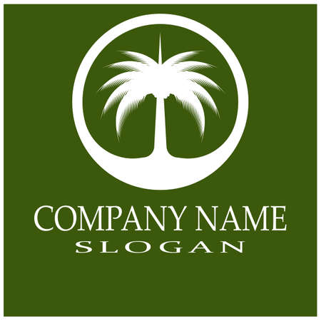 Dates tree  Logo Template vector symbol natureのイラスト素材