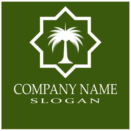 Dates tree  Logo Template vector symbol natureのイラスト素材