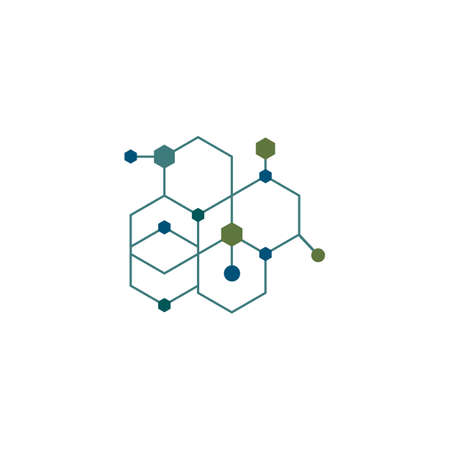 Molecule symbol logo template vector illustration designのイラスト素材