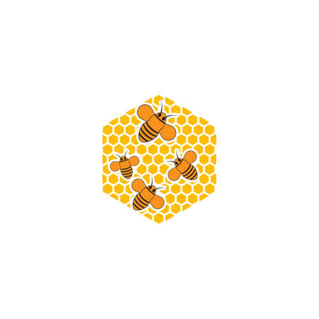 Honey  Logo Template Design Vector Design Concept Symbolのイラスト素材