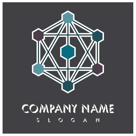 Molecule symbol logo template vector illustration designのイラスト素材