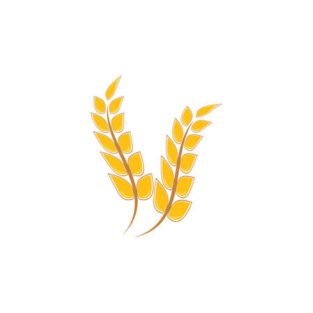 Wheat Logo Template vector symbol natureのイラスト素材