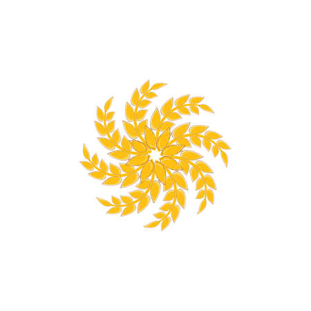 Wheat Logo Template vector symbol natureのイラスト素材