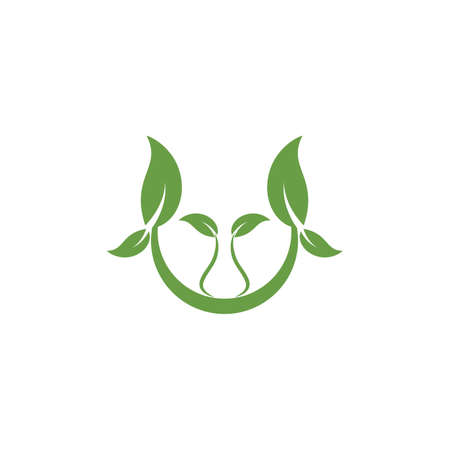 Leaf  ecology Logo Template vector symbol natureのイラスト素材