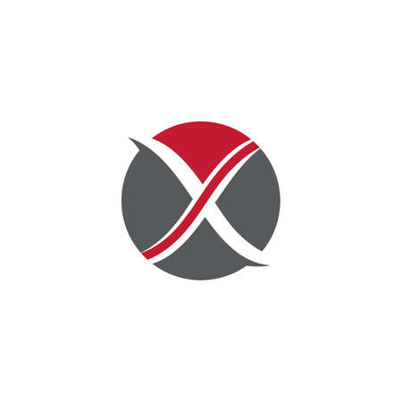 X Letter Logo Template vector icon illustration designのイラスト素材