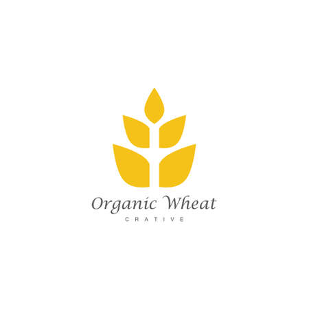 Wheat Logo Template vector symbol natureのイラスト素材