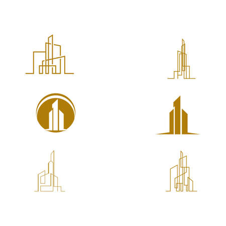 Set Real Estate , Property and Construction Logo designのイラスト素材