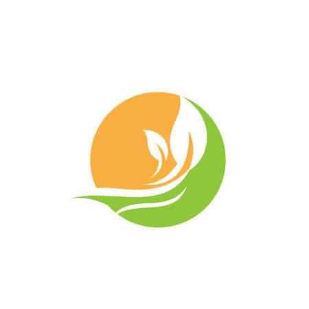 Leaf Logo Template vector symbol natureのイラスト素材