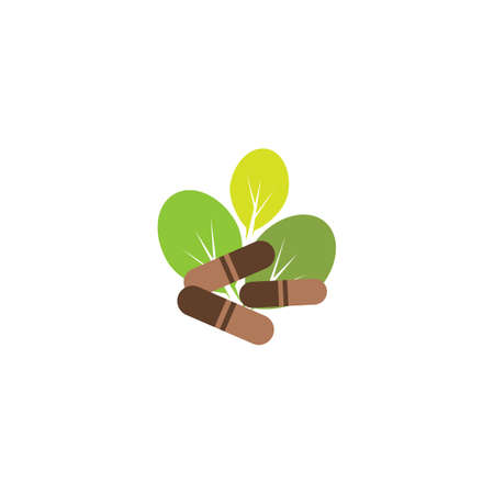 Moringa leaf Logo Template vector symbol natureのイラスト素材