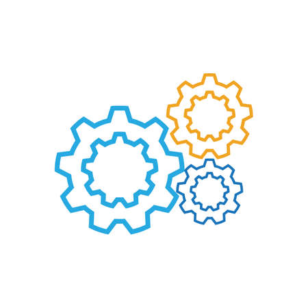 Gear Logo Template vector icon illustration designのイラスト素材