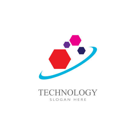 Technology, computer, data and innovation logo designのイラスト素材
