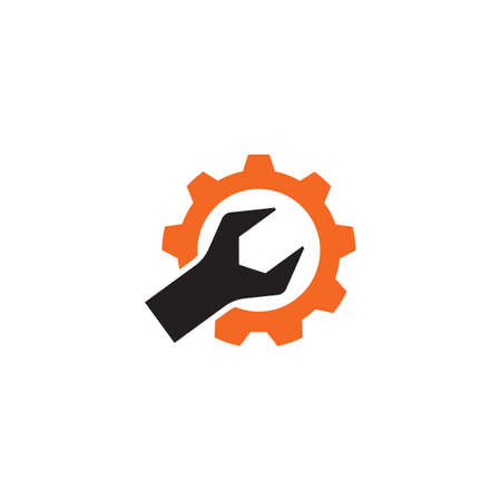 Gear Logo Template vector icon illustration designのイラスト素材