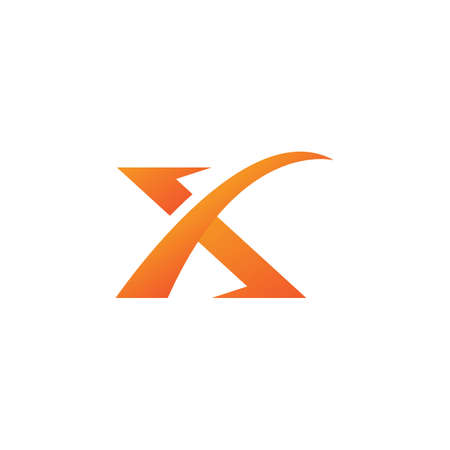 X Letter Logo Template vector icon illustration designのイラスト素材