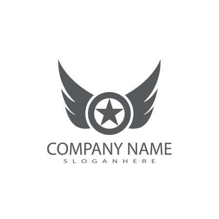 Wing  Logo Template vector icon illustration designのイラスト素材