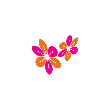 Beauty plumeria icon flowers design illustration Templateのイラスト素材