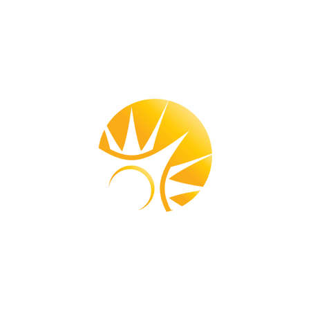 Sun Vector illustration Icon Logo Template designのイラスト素材