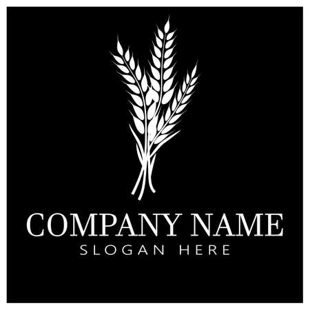 Wheat Logo Template vector symbol natureのイラスト素材